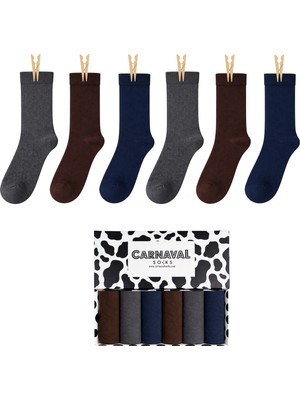 Carnaval Socks Carnaval Classic Dark 6’lı Erkek Soket Çorap Seti / Premium Günlük Seri