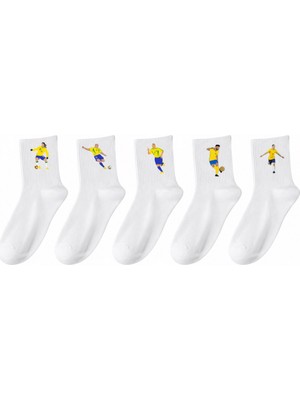 Rabona Fashion Brazil Samba Legends 5'li Futbol Çorap Seti