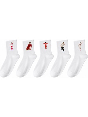 Rabona Fashion Bavarian Red Legends 5'li Futbol Çorap Seti