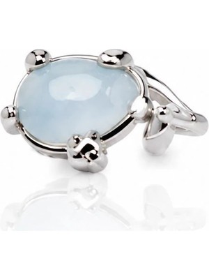 Nur Silver  Kalsedon Taşlı Çelik Tragus Küpe NUR-KE03361