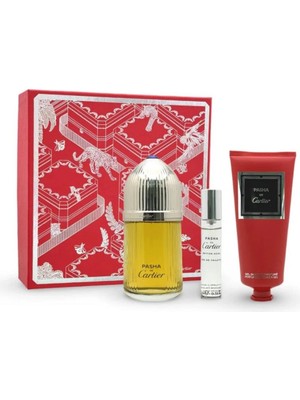 Cartier Pasha Edp 100 ml + Edt 10 ml + 100 ml Body Lotion Erkek Parfüm Seti