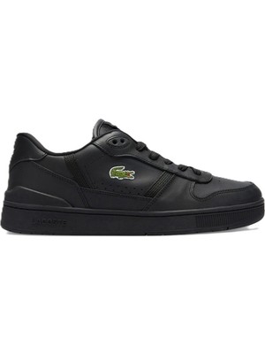 Lacoste 224 2 Sma T-Clip Set Leather Mens Sneaker Hakiki Deri Erkek Günlük Spor Ayakkabı Siyah