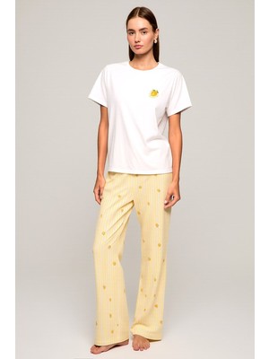 Kom Lemons Desenli Pijama Takımı