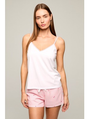Kom Cherries Desenli Pijama Şort Takımı