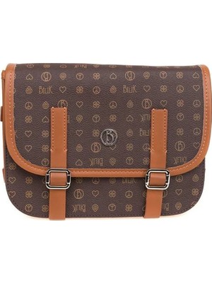 Bilik Deri Monogram Kadın Çapraz Askılı Çanta