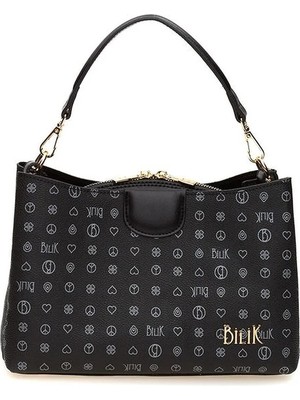 Bilik Deri Monogram Kadın Omuz Çantası