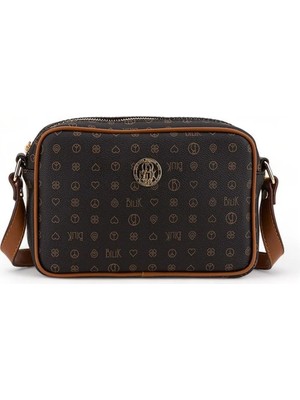 Bilik Deri Monogram Kadın Çapraz Askılı Çanta