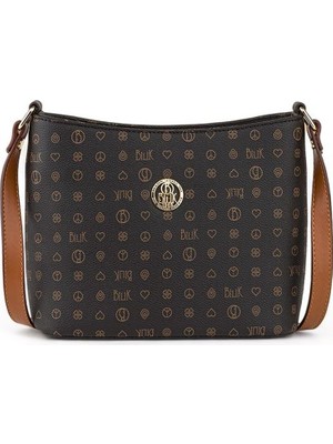 Bilik Deri Monogram Kadın Çapraz Askılı Çanta