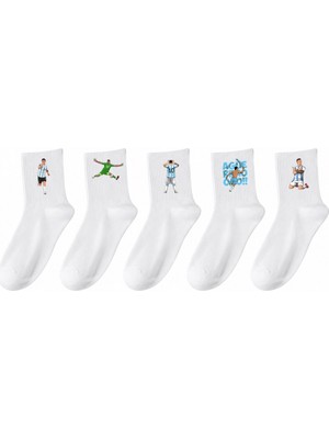 Rabona Fashion Argentina Legends 5'li Futbol Çorap Seti