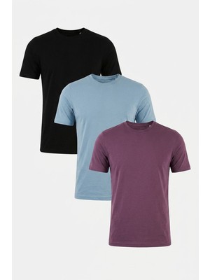 Buratti Pamuklu Regular Fit Bisiklet Yaka 3'lü Paket T Shirt Erkek T Shirt 59020204S3