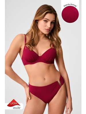 Kom Indi Dokulu Kumaş Toparlayıcı Bikini