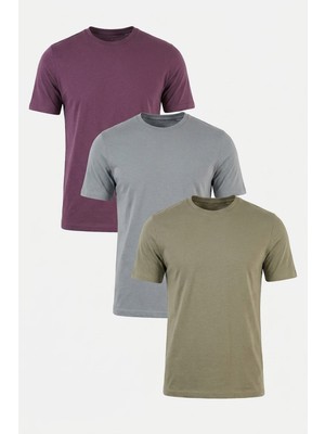 Buratti Pamuklu Regular Fit Bisiklet Yaka 3'lü Paket T Shirt Erkek T Shirt 59020204S3