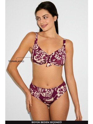 Kom Lapisa Desenli Toparlayıcı Bikini