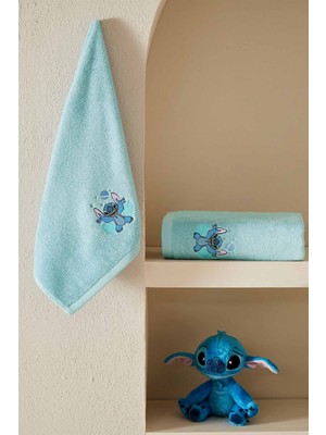 Özdilek Stitch Disney Lisanslı 2'li Havlu Set Mavi