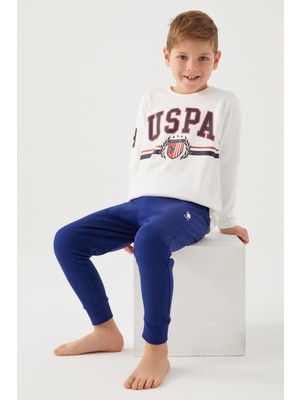 U.S. Polo Assn. U.S. Polo Assn Erkek Çocuk Beyaz Pijama Takımı US1191-C-V6