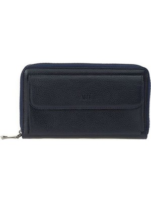 Bilik Deri Lacivert Rölax Deri Unisex Portföy & Clutch Çanta Ar P-706