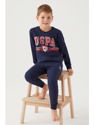 U.S. Polo Assn. Erkek Çocuk Lacivert Uzun Kol Pijama Takım