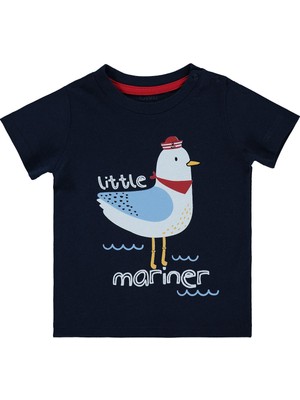 Civil Baby Little Mariner Baskılı 6-18 Ay Tişört - Lacivert