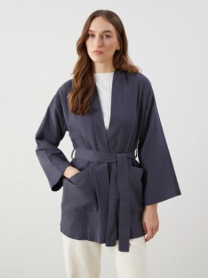 Lc Waikiki Yeni Sezon Şal Yaka Oversize Müslin Kadın Kimono