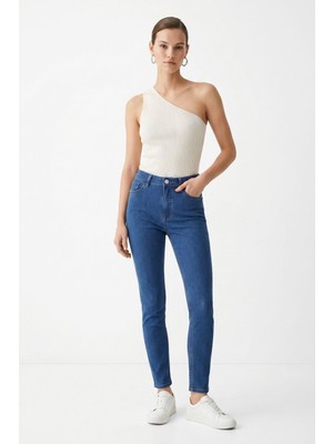 Rays Ara Mavi Yüksek Bel Jean 1054