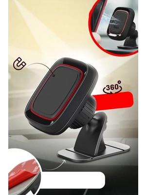 Buççin Online Mağaza Araba Gösterge Üstüne Takılan 360 Oynar Başlıklı Telefon Tutucu Çok Renkli