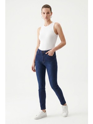 Rays Koyu Mavi Yüksek Bel Jean 1054