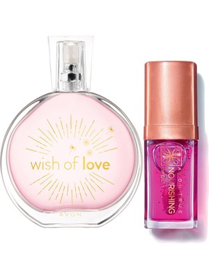 Avon Wish Of Love Kadın Parfüm ve Besleyici Dudak Yağı Paketi