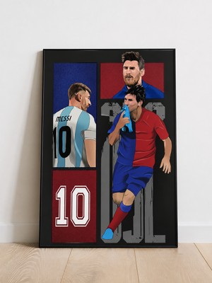 Rabona Fashion Messi Legacy No.10 Çerçeveli Poster
