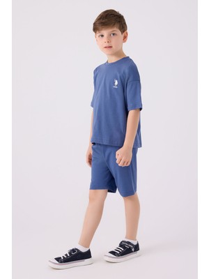 U.S. Polo Assn. U.S. Polo Assn Erkek Çocuk Mavi Bermuda Takım US1779-C-V8