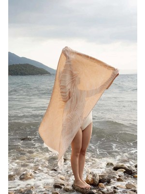 İrya Verde %100 Pamuk Plaj Havlusu 80X170 cm Milk