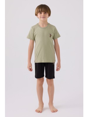 U.S. Polo Assn. U.S. Polo Assn Erkek Çocuk Haki Bermuda Takım US1391-C-V10