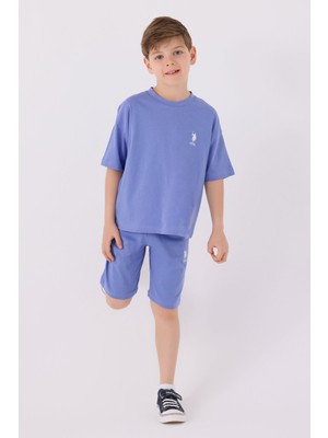 U.S. Polo Assn. U.S. Polo Assn Erkek Çocuk Mavi Bermuda Takım US1779-C-V5