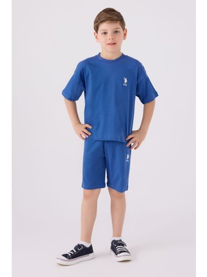 U.S. Polo Assn. U.S. Polo Assn Erkek Çocuk Mavi Bermuda Takım US1779-C-V35