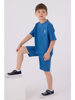 U.S. Polo Assn. U.S. Polo Assn Erkek Çocuk Mavi Bermuda Takım US1779-C-V34
