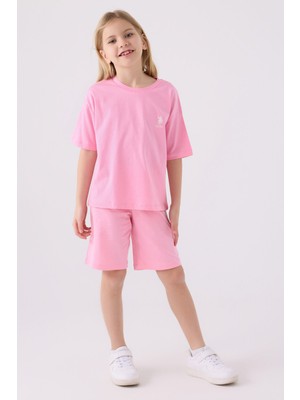 U.S. Polo Assn. U.S. Polo Assn Kız Çocuk Pembe Bermuda Takım US1848-C-V21