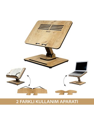 Vigo Wood 360\" Dönebilir Yükseklik Ayarlanabilir Kitap Okuma Standı