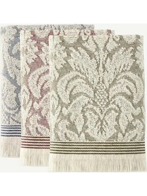 Bella Maison Colin %100 Pamuk 50x90 cm Yüz Havlusu 3'lü Set Çok Renkli Desenlerle Şık Tasarım