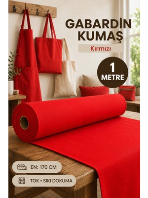Morlay Kırmızı Gabardin Kumaş , Çanta , Tuval, Punch , Nakış , Perde , Branda ve Güneşlik Yapımına Uygun En