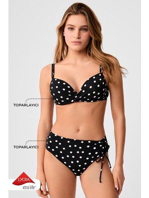 Kom Lampana Puan Desenli Destekli Bikini