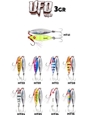 Fujin UFO Micro Jig 3gr RENK :MT01 Blue Pink