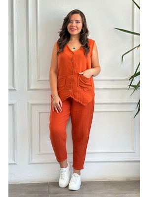 Yağmur Butik Havuç Paça Müslin Pantolon