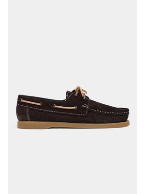 Nişantaşı Shoes Astrid Kahve Süet Deri Kadın Loafer Ayakkabı
