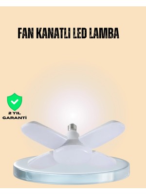 Nevamel® Yüksek Işık Güçlü LED Ampül 4 Kollu Katlanır Pervane Tasarım