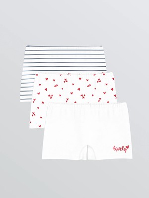 Lc Waikiki Yeni Sezon Baskılı Kız Çocuk Boxer 3'lü