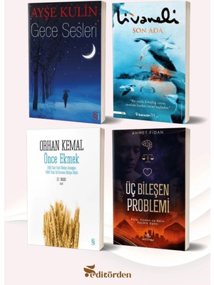 Nirengi Yayınları Gece Sesleri/ayşe Kulin - Son Ada/zülfü Livaneli - Önce Ekmek/orhan Kemal - Üç Bileşen Problem