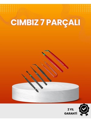 Nevamel® 7’li Hassas Uçlu Cımbız Seti Antistatik Esd Kaplamalı Profesyonel
