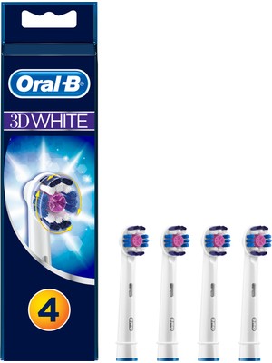 Oral-B 3D White 4'lü Şarjlı Diş Fırçası Yedek Başlığı