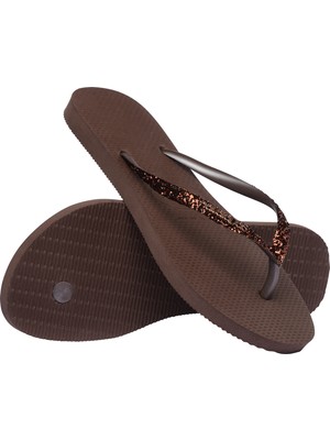 Havaianas Slim Glitter Kahverengi Kadın Terlik 41-42