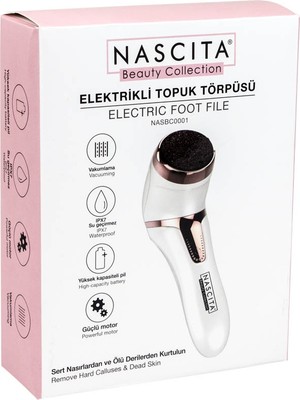 Nascita Kablosuz Elektrikli Topuk Törpüsü - Portatif, Kuvars Kristalli, USB ile Şarj Edilebilir, Mavi, Evde Profesyonel Ayak Bakımı