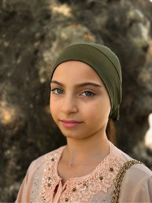 ALDAIYR Dikişli Hazır Pratik Geçmeli Düz Çocuk Boru Bone